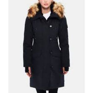 S13 Luxe Multi Faux Fur Lined Hooded Parka Black NWT
